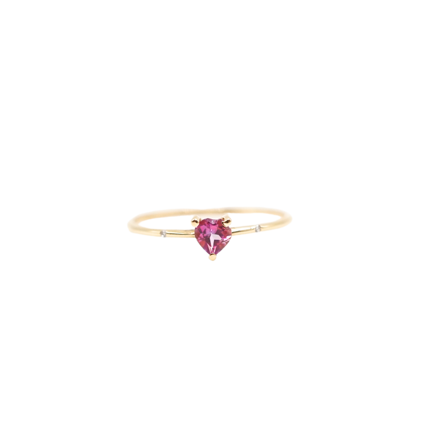 Anillo oro 14k topacio rosa