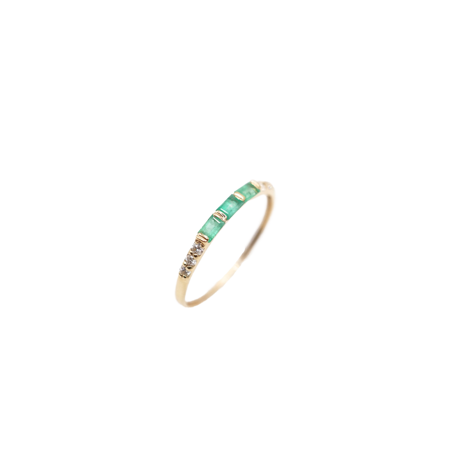 Anillo oro Esmeralda 14k