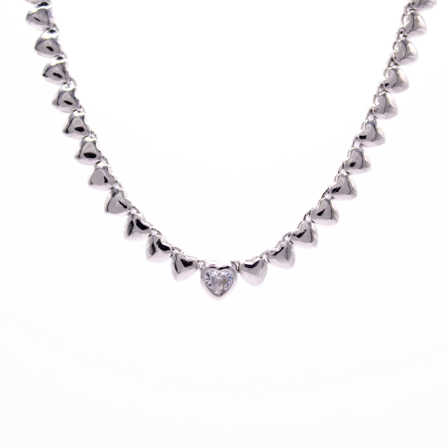 Choker Silver Heart