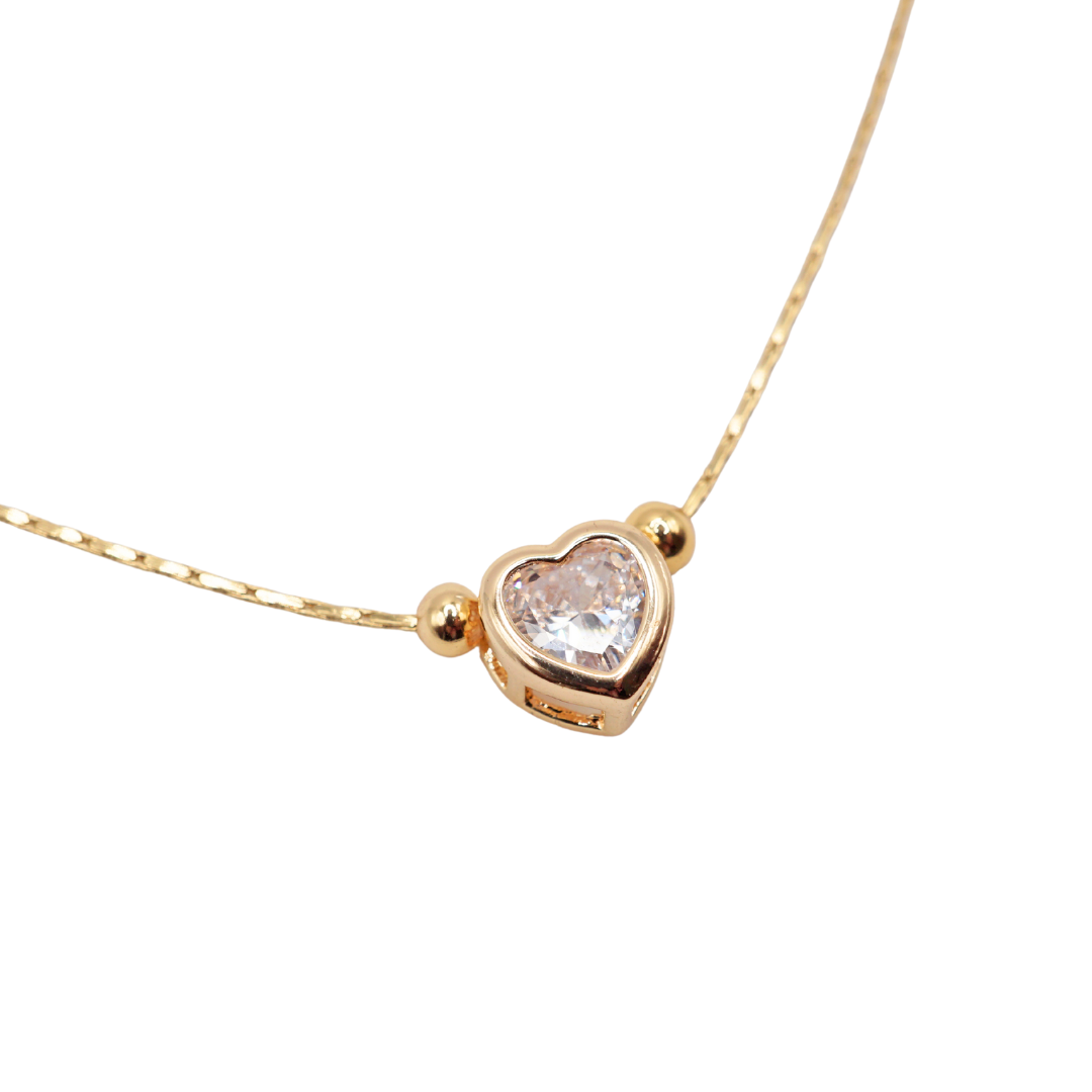 Heart sparkly necklace