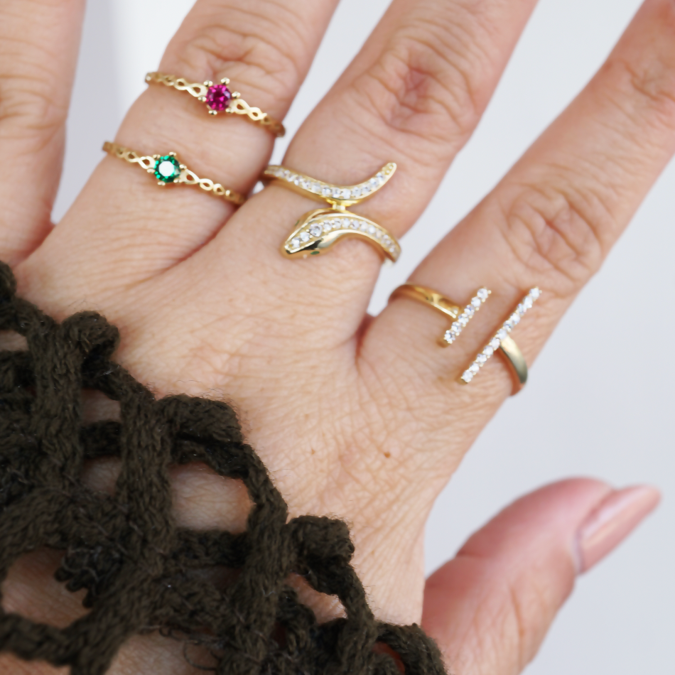 Anillo Oro 10k Víbora