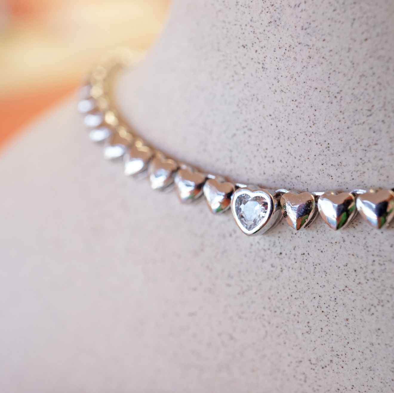 Choker Silver Heart
