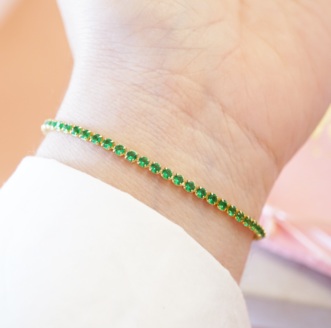 Green thin bracelet