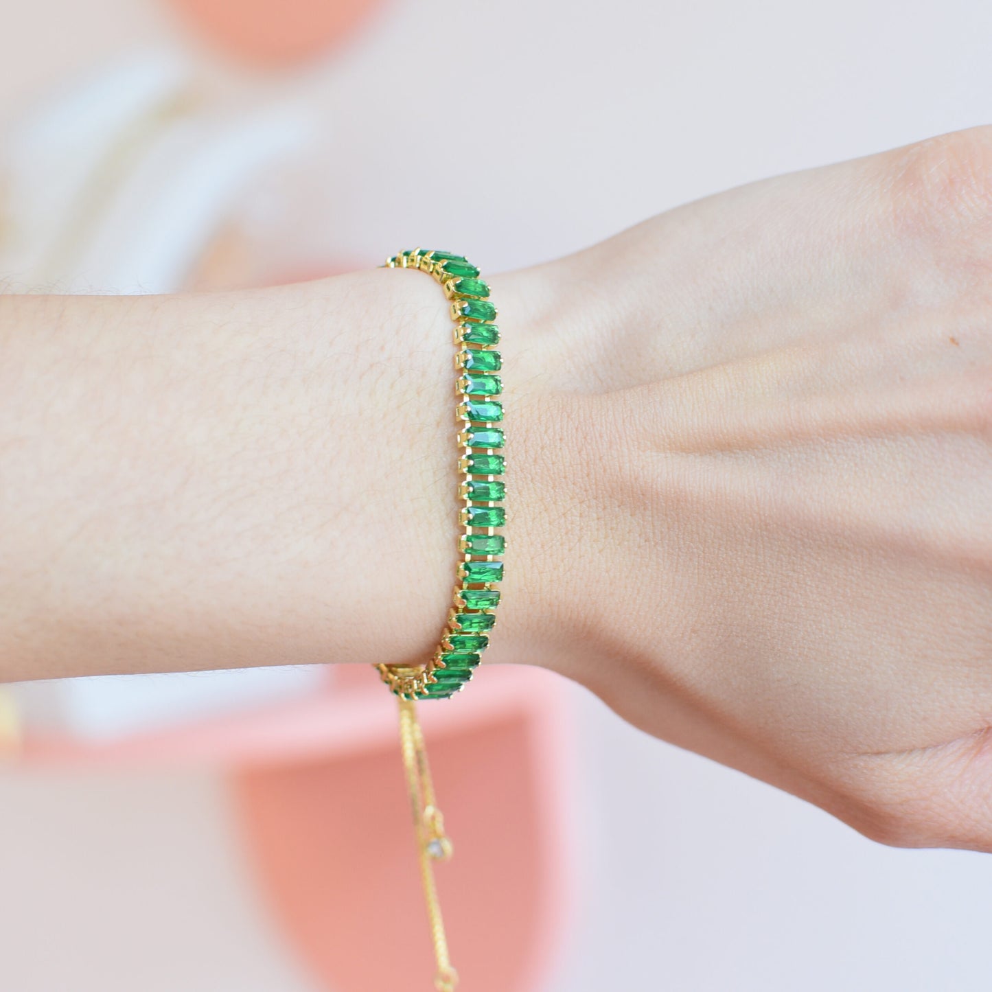 Gold Green Bracelet