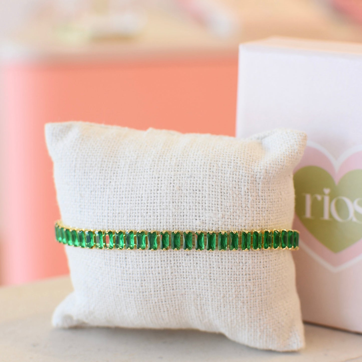 Gold Green Bracelet