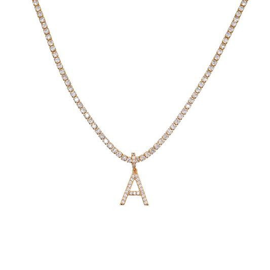 Sparkly initial necklace