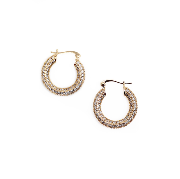 Hoops Sparkly gold